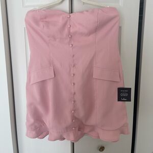 Lulu's Blush Strapless Dress